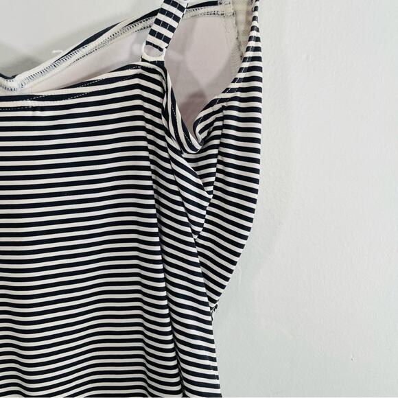 Bond-eye Australia Black White Stripe Pinup Padded Top One Piece Swim 8 - Picture 11 of 13